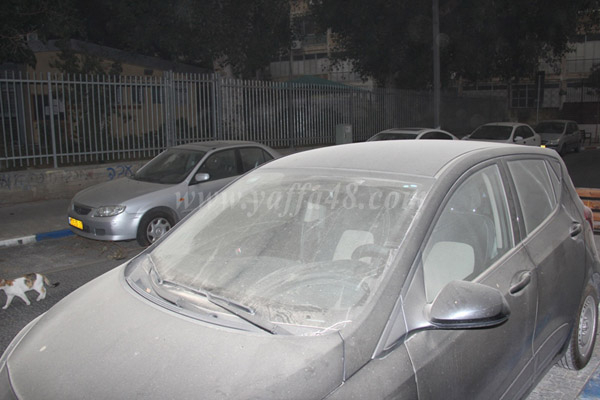 بالصور: الأجواء العاصفة الجوية تتسبب بأضرار بالغة في مصف ميناء يافا 